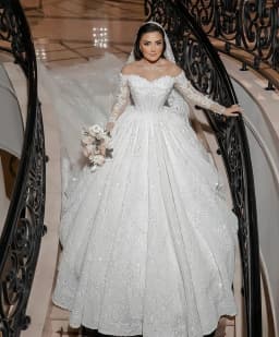 Customized Luxurious Wedding Dress Organza With Embroidery Bead Princess Ballgown O-Neck Bride Dress Vestido De Novia