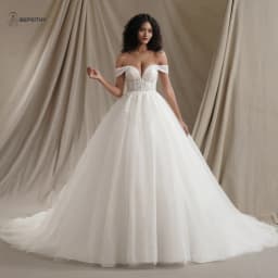 BEPEITHY Customized Sweetheart Glitter BOHO Wedding Dress 2026 Sleeveless Bride Plus Size Ivory Bridal Gown Vestido De Novia