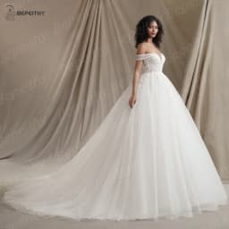 BEPEITHY Customized Sweetheart Glitter BOHO Wedding Dress 2026 Sleeveless Bride Plus Size Ivory Bridal Gown Vestido De Novia