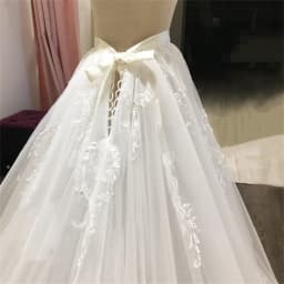 Tulle Luxury Lace Appliques Detachable Skirt Wedding Boho Removable Train For Dresses Bridal Overskirt