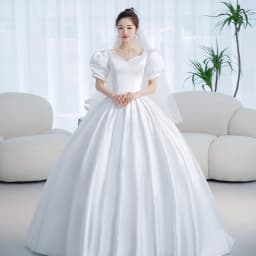 Vintage Princess Wedding Dress Satin Simple Wedding Gown Shining Beading Slim Bridal Dress Plus Size Robe De Mariee Customized