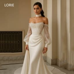 LORIE Classical A-line Shiny Wedding Dresses Beeding Applique Sleeves Bridal Gown Sweetheart Wedding Gowns Customized 2025