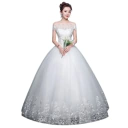 Wedding Dress 2026 New Cheap Boat Neck Ball Gown Off The Shoulder Princess Wedding Dresses Plus Size Vestido De Noiva Customized