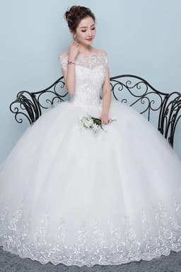 Wedding Dress 2026 New Cheap Boat Neck Ball Gown Off The Shoulder Princess Wedding Dresses Plus Size Vestido De Noiva Customized
