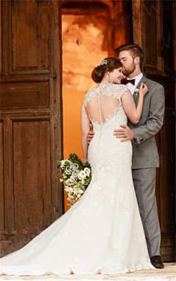 Lace Appliques Mermaid Wedding Dress Backless Cap Sleeve Trumpet Bride Dresses Sweetheart Vestido De Novia Robe De Mariée