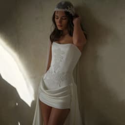 Short Civil Wedding Dress 2026 Pleated Strapless Straight Satin Mini After Party Gown Sleeveless Vestido Noiva Curto Customized