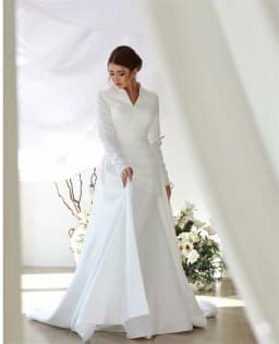 QICHE Modest Muslim Wedding Dresses Long Sleeve Luxury Floor Civil Bride Dresses Plus Customized 2026 Evening Prom Party Gowns