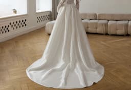 Satin Detachable Bridal Train Thin Belt Waistband Wedding Removable Overskirt Prom Party Skirt