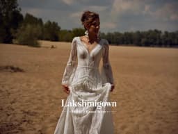 Lakshmigown Civil Bridal Boho Long Sleeve Lace Mermaid Wedding Gowns V Neck Sexy Women Beach Wedding Dresses 2026 Customized
