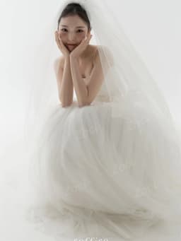 Zoci Princess Strapless Satin Tulle Korea Wedding Dresses Dropped A Line Bride Photos Shoot Dress Customized Long Wedding Gown