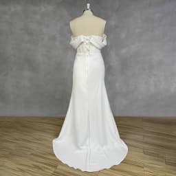 Off Shoulder Satin Mermaid Wedding Dress Corset Side Cut High Slit Chapel Bridal Gown Custom Made Vestido De Novia Robe De Novia