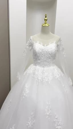 Beaded Appliques Sequins Wedding Dress Ball Gowns Long Sleeve Pleat Sweep Train Bridal Dresses Vestidos De Novia Customized