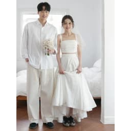 Split Style Suspender Two-piece Set Light Wedding Dress Elegant Banquet Engagement Certification Party Dress Customized