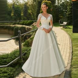 2025 Elegant Women Wedding Dresses Quality V-Neck A-Line Bride Gowns Mopping Length Princess Engagement Banquet Gowns Customized