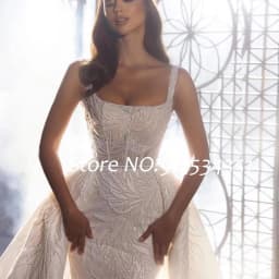 Luxury Detachable Train Mermaid Wedding Dresses Off the Shoulder Vintage Vestidos De Novia Beading Lace Bridal Gowns