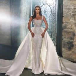Luxury Detachable Train Mermaid Wedding Dresses Off the Shoulder Vintage Vestidos De Novia Beading Lace Bridal Gowns