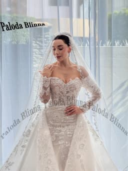 Paloda Classic Wedding Dresses for Women with Appliques Off the Shoulder Mermaid Detachable Train Abito Da Sposa Customized