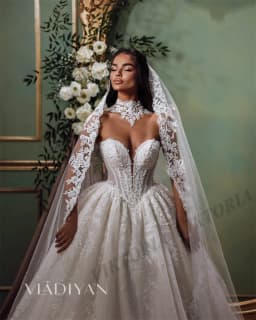 VIKTORIA Exquisite Corset Wedding Dresses For Woman Bridal Strapless Lace Appliques Ball Gowns Vestidos Novias Boda Custom Made