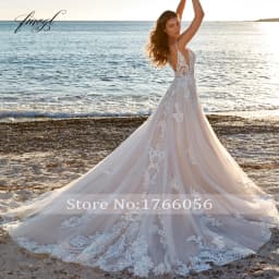 Customized A-Line Romantic Vintage Wedding Dresses Sweetheart Spaghetti Straps Vestido De Novia Appliques Delicate Bride Dress