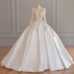 Customized Ball Gown Wedding Dresses Sequins Beads Long Sleeves Bridal Gowns Formal Occasion Vestido De Noiva robe de mariée