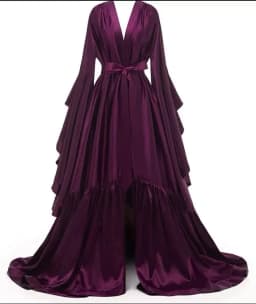 Bridal Robe Elastic Satin Bridesmaid Wedding Bachelorette Party Nightgown Bathrobe Robe Customized
