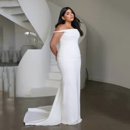 Eightree White Mermaid Wedding Dresses 2026 Off The Shoulder Sweep Train Bridal Dress Long Evening Wedding Prom Gowns Customized