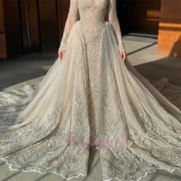 Luxury A-line Vintage Classic Embroidery Decal Design Beauty Elegant Wedding Bride Dress Shimmering Customized Vestidos De Novia