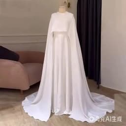 White O-Neck Wedding Dress 2025 Shawl Long Sleeve Button A-Line Saudi Arabia Sweep Train Muslim Floor-Length Pleated Customized