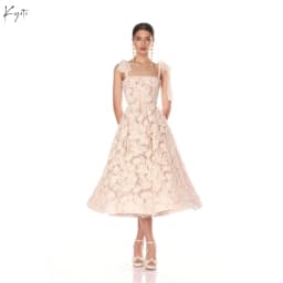 Kyoto Customized Off-White Milk Lace Flower Wedding Dress Bow Straps Tea-length Vestidos De Noche A-line Sleeveless Formal Gown