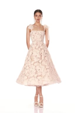 Kyoto Customized Off-White Milk Lace Flower Wedding Dress Bow Straps Tea-length Vestidos De Noche A-line Sleeveless Formal Gown
