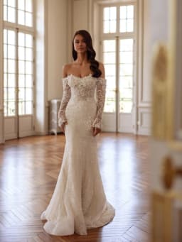 New Arrival Shiny Beaded Appliques Wedding Dress 3D Flower Off Shoulder Mermaid Bridal Gown Customized Dreamy Dresses For Bride