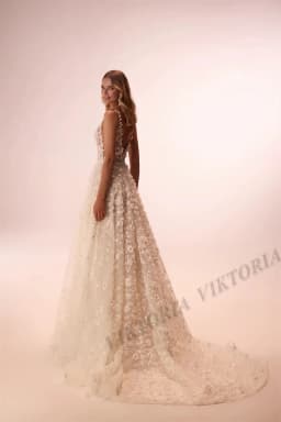 VIKTORIA Princess Lace Wedding Dresses For Woman Bride Deep V-neck Spaghetti Straps Vestido De Casamento Personalized Customized