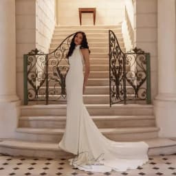 QICHE Modern Lace Mermaid Wedding Dresses Women Halter Sleeveless Appliqued Open Back Bridal Gown Vestidos De Novia Customized