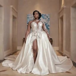 One Shoulder Lace Appliques Satin Wedding Dress For African Black Women Cathedral Train Plus Size Bridal Dress Vestido De Novia