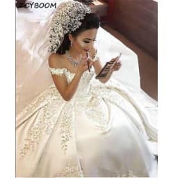Customized Illusion Wedding Dresses 2026 Elegant Off The Shoulder Appliques Lace Elegant Bride Dress Princess Wedding Gowns