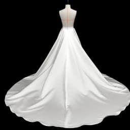 Satin Detachable Skirt Wedding Removable Train For Dresses Bow Bridal Overskirt