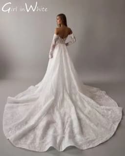 Luxury Lace Mermaid Detachable Long Train Wedding Dresses 2025 Sweetheart Backless Long Sleeves Bride Gowns Customized For Women