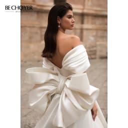 Wedding Dress 2 In 1 Bow Sleeveless Bride Gown 2027 Sweetheart Satin A-Line Customized Princess BECHOYER EL201 Vestido De Noiva