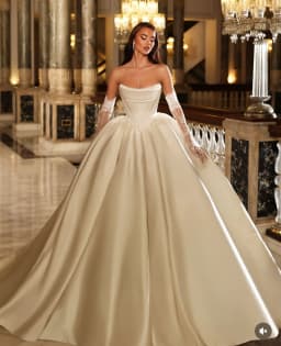 Customized Smileven Ball Gowns Princess Wedding Dresses Satin Bride Dresses Corset Vestido De Novia Satin Wedding Gowns