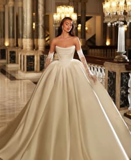 Customized Smileven Ball Gowns Princess Wedding Dresses Satin Bride Dresses Corset Vestido De Novia Satin Wedding Gowns