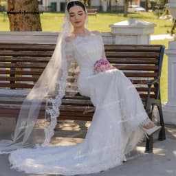 Romantic Off The Shoulder Mermaid Wedding Dress Long Sleeves Lace Applique Beaded Corset Bodice Vestidos De Novia 2026 Customize