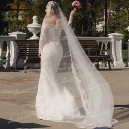 Romantic Off The Shoulder Mermaid Wedding Dress Long Sleeves Lace Applique Beaded Corset Bodice Vestidos De Novia 2026 Customize