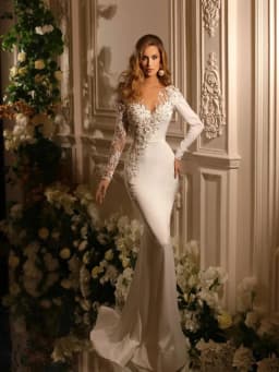 Customized Sexy Mermaid Wedding Dresses Lace Appliques Full Sleeves Sweetheart Detachable Train Bridal Gowns Vestidos De Novia