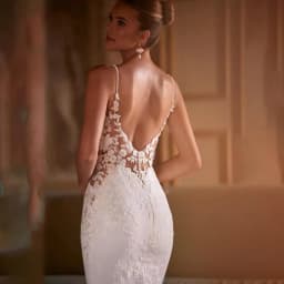 Enternity Fashionable V-neck Wedding Gown For Bride Spaghetti Strap Court Train Lace Applique Vestido De Novia Customized