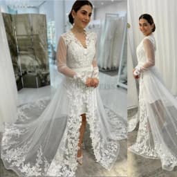 Appliques Long Sleeve Wedding Jacket Robe Party Shawl BOLERO Bridal Cape Elegant Long Wedding Coat Customized