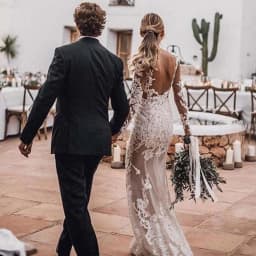 Boho Sexy Customized Mermaid Wedding Dress Lace Bride Gowns Appliques Long Sleeves Button Luxury Dresses Vestidos De Novia