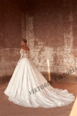 VIKTORIA Vintage Lace Wedding Dresses For Women Bride Boat Neck Pleat Tulle A-LINE Appliques Vestido De Novia Customized