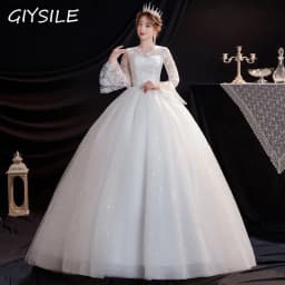 GIYSILE Boho Wedding Dress New Fantasy Lace Bridal Main Marriage Dresses French Floor Length Wedding Dress Vestidos De Novia