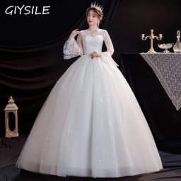 GIYSILE Boho Wedding Dress New Fantasy Lace Bridal Main Marriage Dresses French Floor Length Wedding Dress Vestidos De Novia