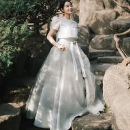 New Hanbok A-Line 2PCS Wedding Dresses Short Sleeves Ribbon Pleat Customized Korea Photoshoot Plus Size Floor-Length 2026